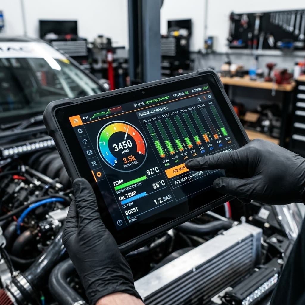 Professional automotive service bay